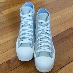 Converse Chuck Taylor All Star Lugged Platform Denim Sneaker in Sage Green